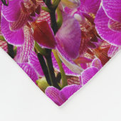 Magenta Orchids Fleece Deken (Hoek)