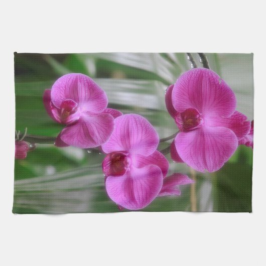 Magenta Orchids Kitchen Towel Theedoek (Horizontaal)
