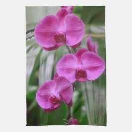 Magenta Orchids Kitchen Towel Theedoek