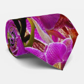 Magenta Orchids Stropdas (Opgerold)