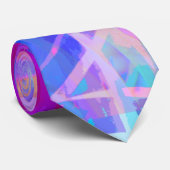 Magenta paars blauw abstract stropdas voor afdrukk (Opgerold)