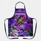 magenta Paars blauw Hydrangeas bloemen, mam Schort (Voorkant)