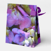 Magenta Paars blauw Hydrangeenbloemen Bedankdoosjes (Achterkant)