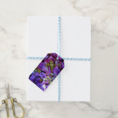 Magenta Paars blauw Hydrangeenbloemen Cadeaulabel (Met Touw)