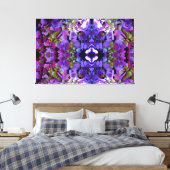 Magenta Paars blauw Hydrangeenbloemen Canvas Afdruk (Insitu (Slaapkamer))