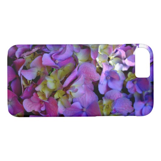 Magenta Paars blauw Hydrangeenbloemen Case-Mate iPhone Case (Achterkant (Horizontaal))