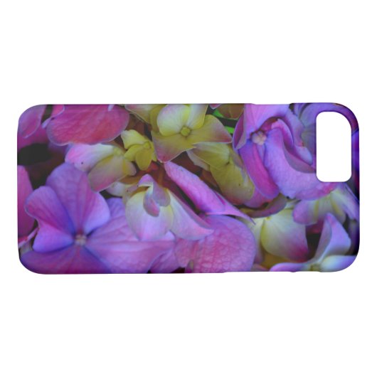Magenta Paars blauw Hydrangeenbloemen Case-Mate iPhone Case (Achterkant (Horizontaal))