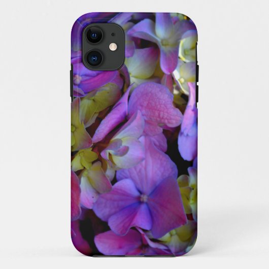 Magenta Paars blauw Hydrangeenbloemen Case-Mate iPhone Case (Achterkant)