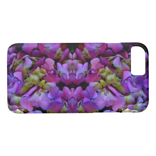 Magenta Paars blauw Hydrangeenbloemen Case-Mate iPhone Case (Achterkant (Horizontaal))