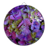 Magenta Paars blauw Hydrangeenbloemen Dartbord (Voorkant)