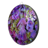 Magenta Paars blauw Hydrangeenbloemen Dartbord (Voorkant Rechts)