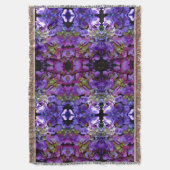 Magenta Paars blauw Hydrangeenbloemen Deken (Voorkant Verticaal)