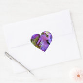 Magenta Paars blauw Hydrangeenbloemen Hart Sticker (Envelop)