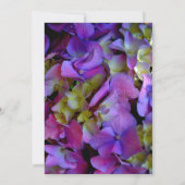 Magenta Paars blauw Hydrangeenbloemen Kaart (Achterkant)