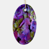 Magenta Paars blauw Hydrangeenbloemen Keramisch Ornament (Rechts)