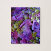 Magenta Paars blauw Hydrangeenbloemen Legpuzzel (Verticaal)