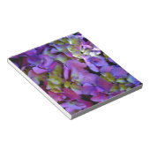 Magenta Paars blauw Hydrangeenbloemen Notitieblok (Schuin)