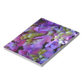 Magenta Paars blauw Hydrangeenbloemen Notitieblok (Linkerzijde)