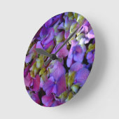 Magenta Paars blauw Hydrangeenbloemen Ronde Klok (Hoek)