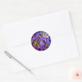 Magenta Paars blauw Hydrangeenbloemen Ronde Sticker (Envelop)