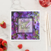 Magenta Paars blauw Hydrangeenbloemen Servet (Insitu)