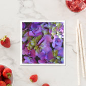 Magenta Paars blauw Hydrangeenbloemen Servetten (Insitu)
