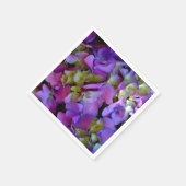 Magenta Paars blauw Hydrangeenbloemen Servetten (Hoek)