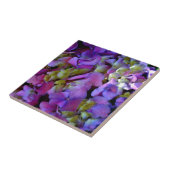 Magenta Paars blauw Hydrangeenbloemen Tegeltje (Zijkant)