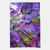 Magenta Paars blauw Hydrangeenbloemen Theedoek (Verticaal)