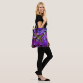 Magenta Paars blauw Hydrangeenbloemen Tote Bag (Op model)