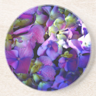 Magenta Paars blauw Hydrangeenbloemen Zandsteen Onderzetter