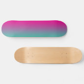 Magenta Paars en Blauwgroen Persoonlijk Skateboard (Horizontaal)