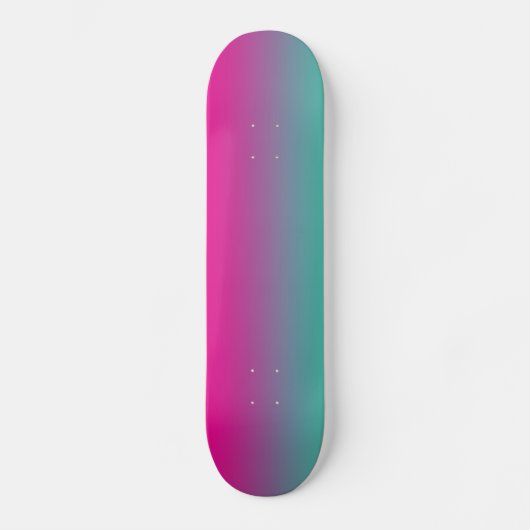 Magenta Paars en Blauwgroen Persoonlijk Skateboard (Voorkant)