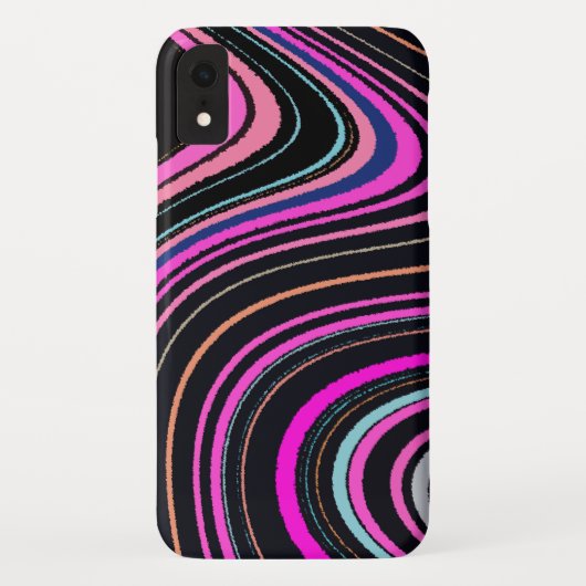 Magenta Paars roze blauw patroon Case-Mate iPhone Case (Achterkant)