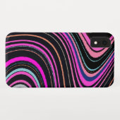 Magenta Paars roze blauw patroon Case-Mate iPhone Case (Achterkant (horizontaal))