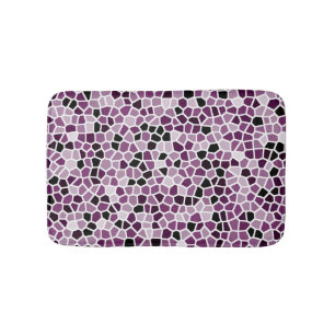 Magenta Paars roze Glas in lood Patroon Badmat