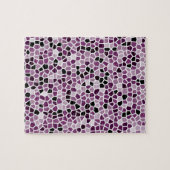 Magenta Paars roze Glas in lood Patroon Legpuzzel (Horizontaal)