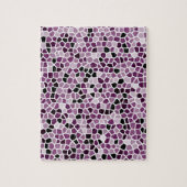 Magenta Paars roze Glas in lood Patroon Legpuzzel (Verticaal)