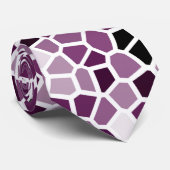 Magenta Paars roze Glas in lood Patroon Stropdas (Opgerold)