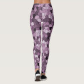 Magenta Paars roze patroon Leggings (Achterkant)