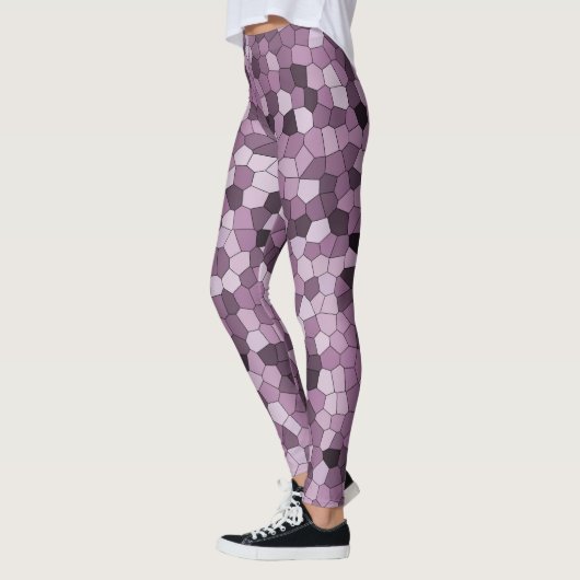Magenta Paars roze patroon Leggings (Links)