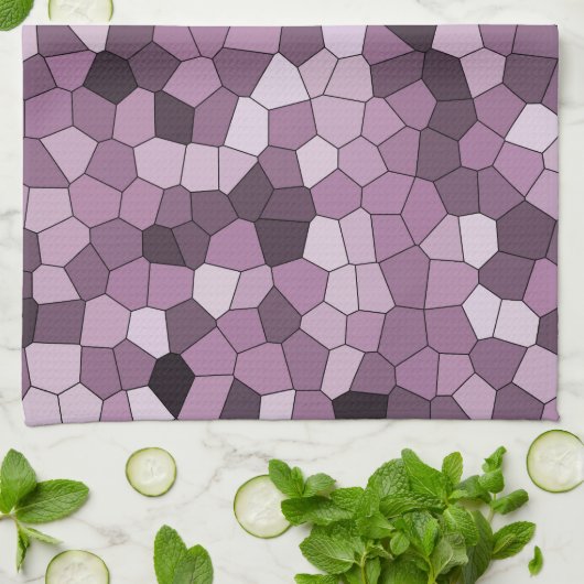 Magenta Paars roze patroon Theedoek (Gevouwen)