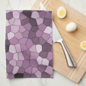Magenta Paars roze patroon Theedoek (Quarter Fold)