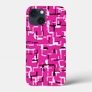 Magenta Paars roze zwart wit Case-Mate iPhone Case