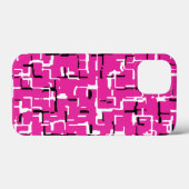 Magenta Paars roze zwart wit Case-Mate iPhone Case (Achterkant (horizontaal))