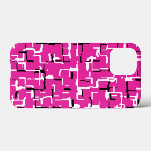 Magenta Paars roze zwart wit Case-Mate iPhone Case (Achterkant (horizontaal))
