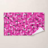 Magenta Paars roze zwart-wit COOL patroon Bad Handdoek (Handdoek)