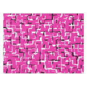 Magenta Paars roze zwart wit Tafelkleed (Voorkant (Horizontaal))