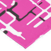 Magenta Paars roze zwart wit Tafelkleed (Gekanteld)