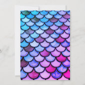 Magenta Paarse Blauwe Zeemeermin Schalen Strand Ve Kaart (Achterkant)